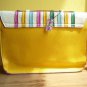 NWT Rainbow Bright Pebbled Faux Leather Mini Satchel / Clutch Bag - White Yellow