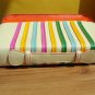 NWT Rainbow Bright Pebbled Faux Leather Mini Satchel / Clutch Bag - White Orange