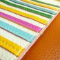 NWT Rainbow Bright Pebbled Faux Leather Mini Satchel / Clutch Bag - White Brown