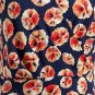 NWT Old Navy Dark Blue Orange Red Floral Cross-Section Print Faux-Wrap Dress S