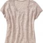 NWT Old Navy Soft Beige Gray Black Space Dye Cap-Sleeve Top T-Shirt Tee USD25 S