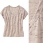 NWT Old Navy Soft Beige Gray Black Space Dye Cap-Sleeve Top T-Shirt Tee USD25 S