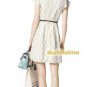 NWT Jason Wu Target Cream Yellow Blue Cycle Print Flutter Dress /w Pearls S 6