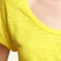 NWT Gap Bright Yellow Tri-blend Soft Slub Knit Scoopneck Raglan Tee T-Shirt M L