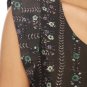 NWT Forever 21 Tiered Floral Print Urban Chic Blouse Top - Charcoal Gray Cream M