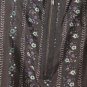 NWT Forever 21 Tiered Floral Print Urban Chic Blouse Top - Charcoal Gray Cream M