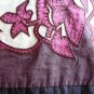 NWT Warehouse Cream Plum Brown Sheer Cotton Swing Top Appliqué Flowers $90 XS S