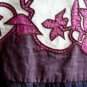 NWT Warehouse Cream Plum Brown Sheer Cotton Swing Top Appliqué Flowers $90 XS S