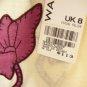 NWT Warehouse Cream Plum Brown Sheer Cotton Swing Top Appliqué Flowers $90 XS S