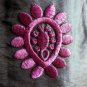 Stunning Plum Purple & Black Embroidered Paisley 3/4 Sleeve Empire Dress S M