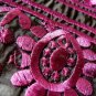 Stunning Plum Purple & Black Embroidered Paisley 3/4 Sleeve Empire Dress S M