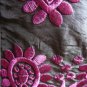 Stunning Plum Purple & Black Embroidered Paisley 3/4 Sleeve Empire Dress S M
