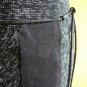 Smart Black White Panelled Tweed & Faux Suede Midi Swing Work Office Skirt XS S