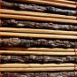 Unique Bamboo Twig Wooden Handcrafted Artisan Sushi Roll Bag in Contrast Browns