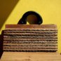 Unique Bamboo Twig Wooden Handcrafted Artisan Sushi Roll Bag in Contrast Browns