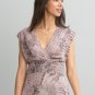 NWT Banana Republic Animal Print Mauve Pink & Gray Pleated Blouse Top USD80 M 8