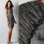 NWT Ann Taylor LOFT Iron Gray Juliette Sweet Lace Cap Sleeve Dress USD90 16 XL P