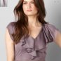 NWT Ann Taylor LOFT Mauve Purple Carla Flutter Sleeve Sheath Dress USD90 16 XL