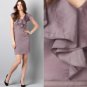 NWT Ann Taylor LOFT Mauve Purple Carla Flutter Sleeve Sheath Dress USD90 16 XL