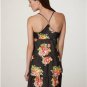 NWT AE Black Red Yellow Sweetheart Floral Print Swingy Tiered Sundress USD45 S 6