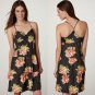 NWT AE Black Red Yellow Sweetheart Floral Print Swingy Tiered Sundress USD45 S 6