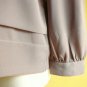 NWOT Taupe Stone Gray Soft Tiered Pleated Fall Winter Long-Sleeved Blouse M L