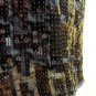 NWOT Bysi Black Sequin Border Pleated Collar Mod Satin Straight Shift Dress S M