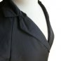 Little Match Girl Silky Black Twofer Dress White Polka Dot Print Zip Skirt S M