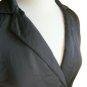 Little Match Girl Silky Black Twofer Dress White Polka Dot Print Zip Skirt S M
