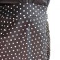 Little Match Girl Silky Black Twofer Dress White Polka Dot Print Zip Skirt S M