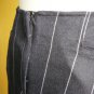 M.O.M.C.K.S. Chic True Black & White Pinstriped Work Office A-line Skirt XXS XS