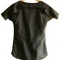 GG 5 Black Work Office Blouse Top /w Ruffle Bib & Origami Fold Capelet Collar XS