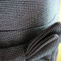 Cute Gray Tweedy Chevron Weave Fitted Bodice Sweetheart Shift Day Dress Bow S M