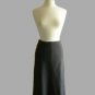Classic Black White Chevron Pinstriped Panelled Gored Midi Work Office Skirt XS
