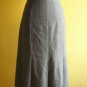 Classic Chic Dove Gray Pleated Wool Felt Slim A-Line Midi Fall Winter Skirt XS S