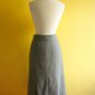 Classic Chic Dove Gray Pleated Wool Felt Slim A-Line Midi Fall Winter Skirt XS S