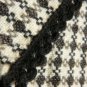 Cream & Dark Brown Woven Boucle Checks Wool Fall Winter Pleated Full Skirt S M