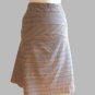 Allure Noir Brown Pink Plaid Tartan Panelled Tailored Bell Flare Work Skirt XS S