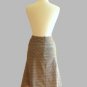 Allure Noir Brown Pink Plaid Tartan Panelled Tailored Bell Flare Work Skirt XS S