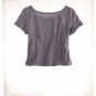 NWT Aerie Smoky Gray Red Green White Triangle Print Cropped T-Shirt Tee S