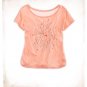NWT Aerie Salmon Blush Pink Cupid Arrows Heart burst Print T-Shirt Tee M