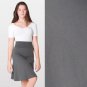 NWT American Apparel Asphalt Gray Interlock Knit High-Waist Flare Swing Skirt $34 S