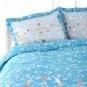 NWT Urban Outfitters Blue Geo Embroidered Triangles Pillow Case Shams 1 Pair $49
