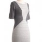NWT Modcloth Zenith Body Con Silver Blue Gray Colorblock Bandage Stretch Dress USD65 S