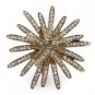 NWT Modcloth Goldtone & Rhinestones Oversized Floral Burst When We Kiss Ring