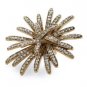 NWT Modcloth Goldtone & Rhinestones Oversized Floral Burst When We Kiss Ring