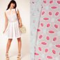 NWT ASOS White Embroidered Cotton Eyelet Skirt /w Coral Pink Lining USD53 XL XXL