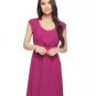 NWT Forever 21 Magenta Hot Pink Purple Fuschia Tiered Sash Scoopneck Dress S M