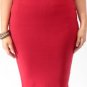 NWT Forever 21 True Red Classic Stretch Knit Pencil Work Bodycon Skirt L