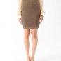 Forever 21 Skirt Tan Brown Stretch Bandage Bodycon Pencil Knee Length NWT S M